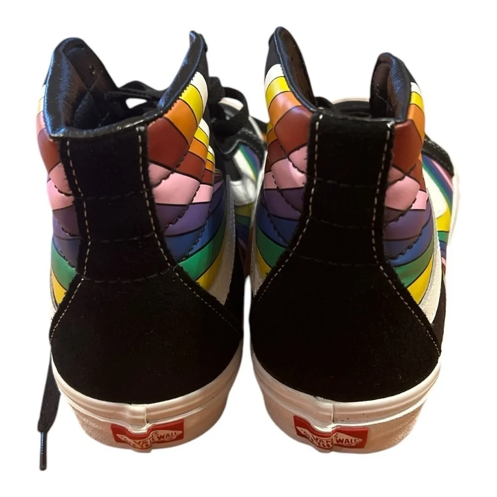 Vans Black and Multicolor High-Top Sneakers‎